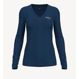 NWT Tommy Hilfiger V-Neck Blue T-Shirt- Size L